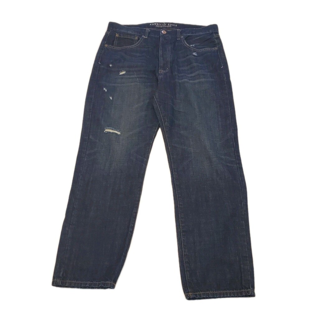 American Eagle Outfitters Womens Sz 10 Tomboy Jeans Dark Wash Button Fly